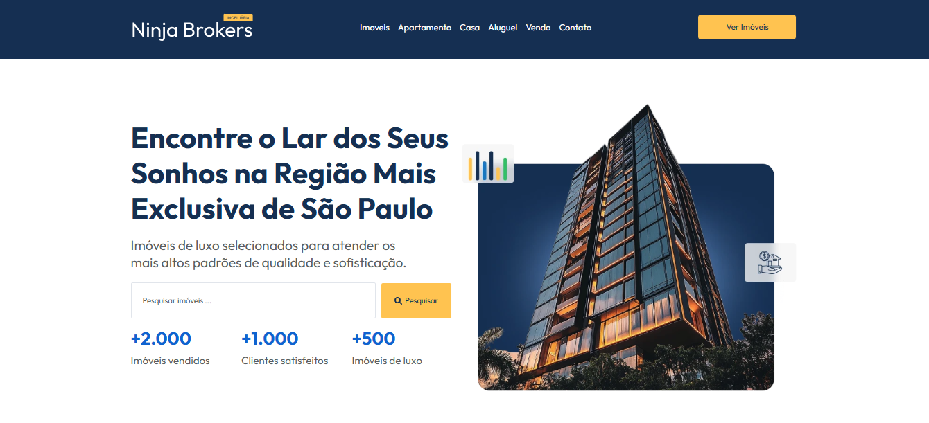Site Imobiliaria mais sistema de cadastro